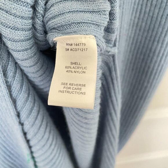 Ice Blue Ribbed Knit Sweater Dress – Size Small - Picture 8 of 9